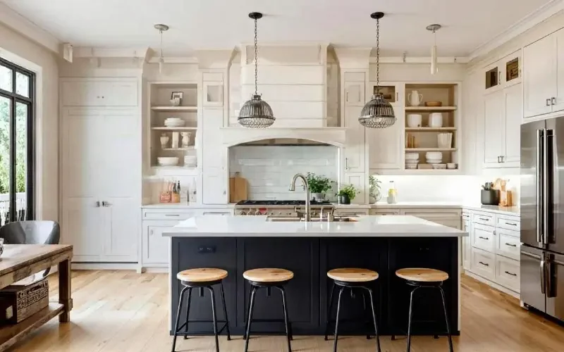 Full kitchen renovation in Seattle with contractors handling demolition and installation